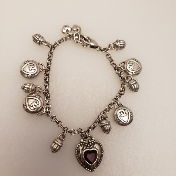 RARE BRIGHTON Cherished love red heart charm‎ bracelet - Picture 1 of 4